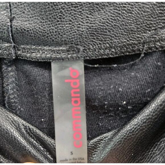 Commando Leggings Womens Small Faux Vegan Leather High Rise Skinny Crop - Picture 3 of 11